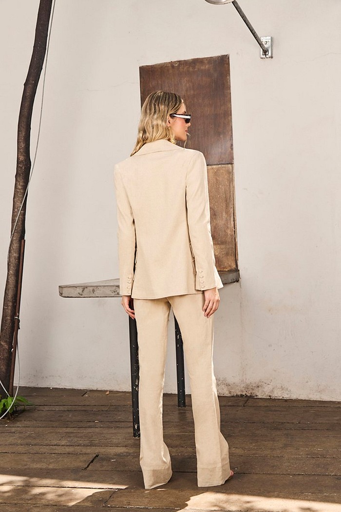 Calca Micro Flare Linho