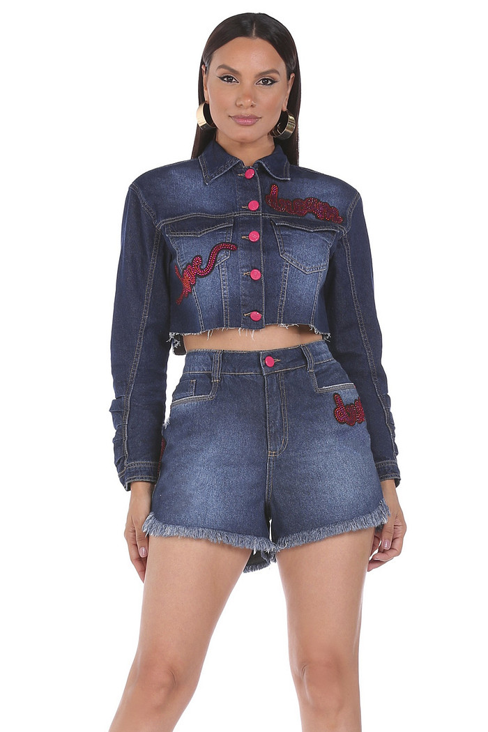 Shorts Jeans Comfort Com Termo Rzm 223