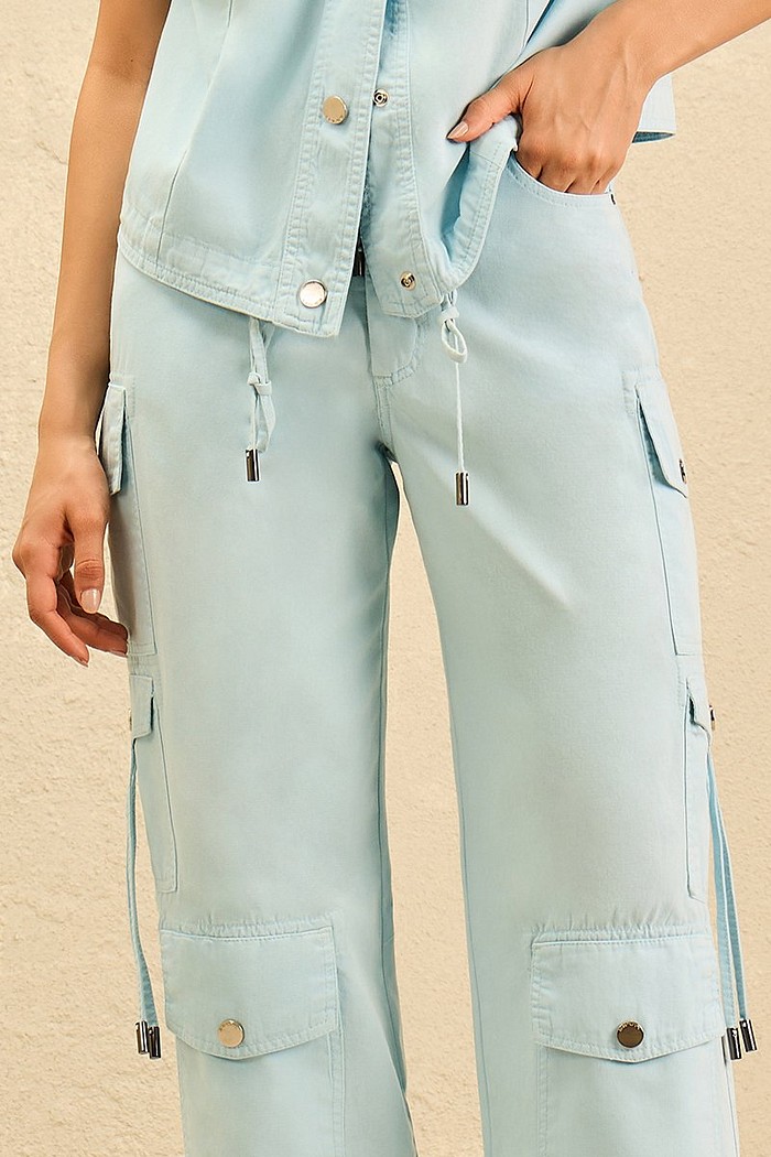 CALÇA SARJA BOLSOS UTILITARIOS