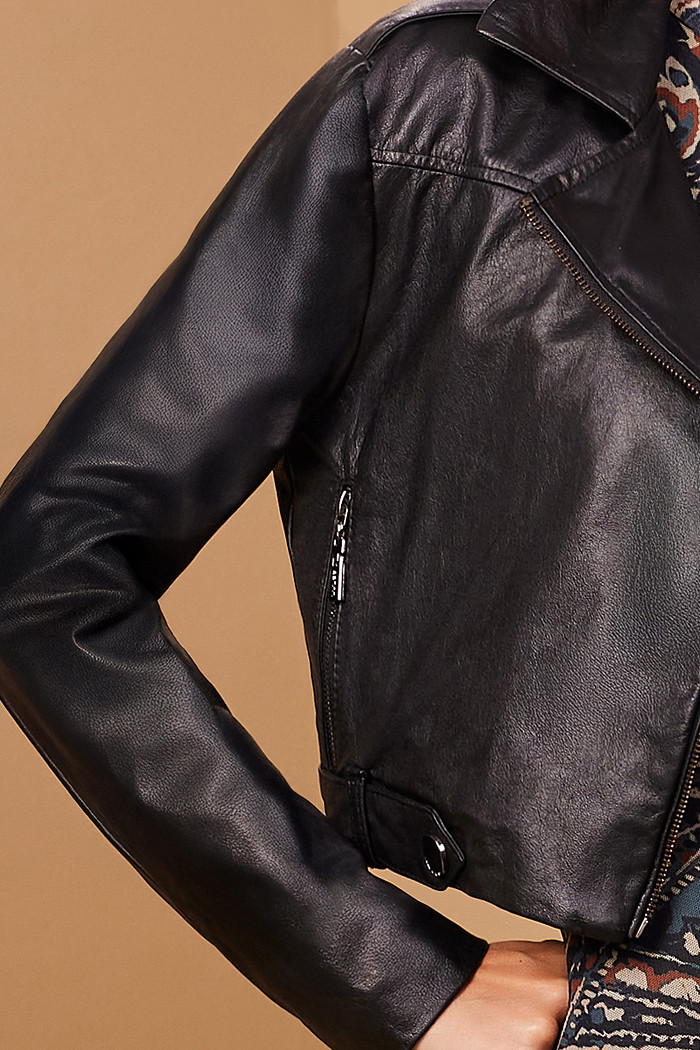 JAQUETA CROPPED GENUINE LEATHER