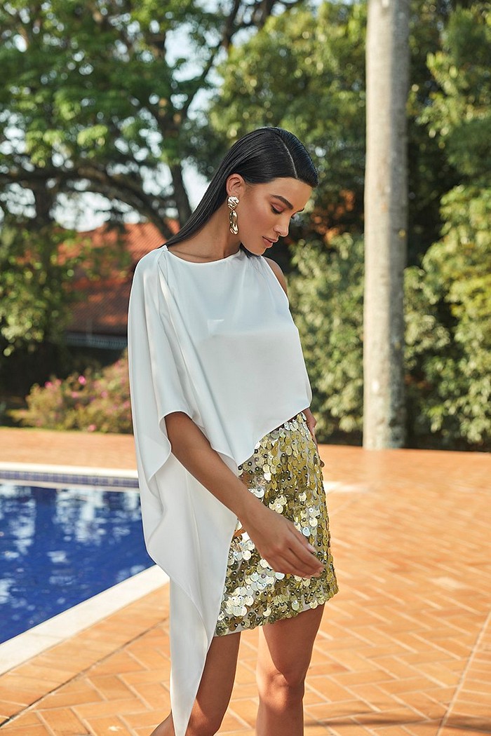 Blusa Um Ombro So Assimetrica