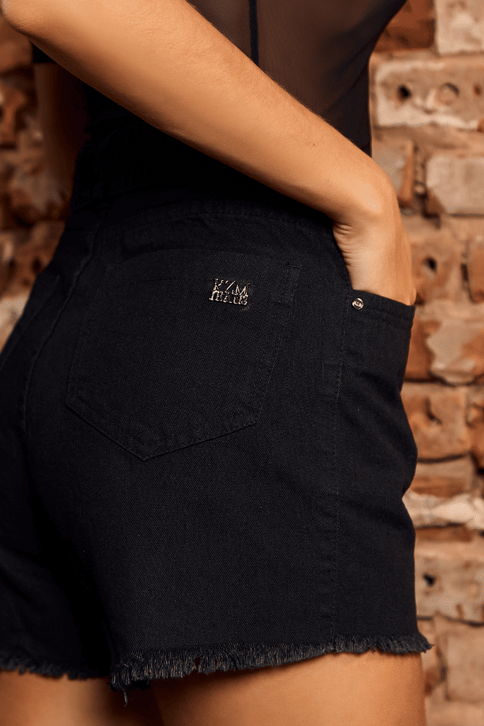 Shorts Jeans Cos Alto Com Cinto