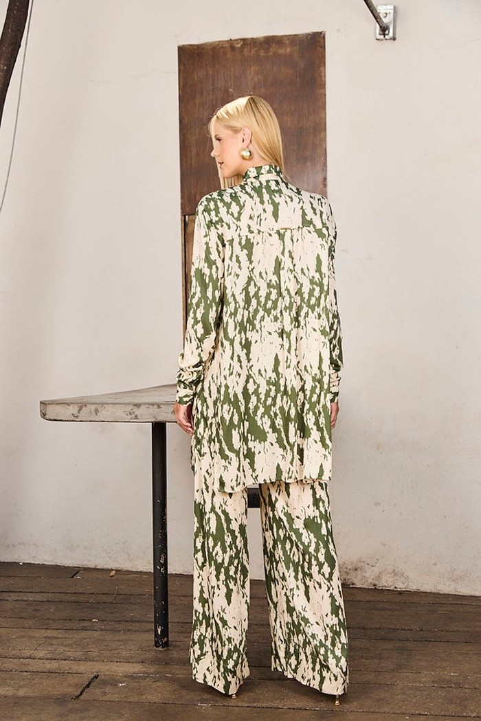 Calca Pantalona Estampada