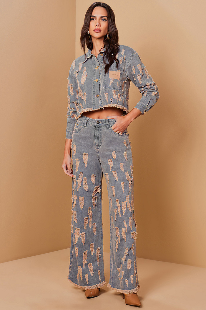 CALÇA JEANS PANTALONA VINTAGE