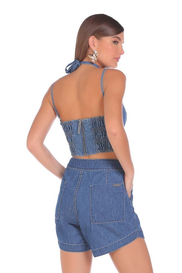 Shorts Jeans Alfaiataria