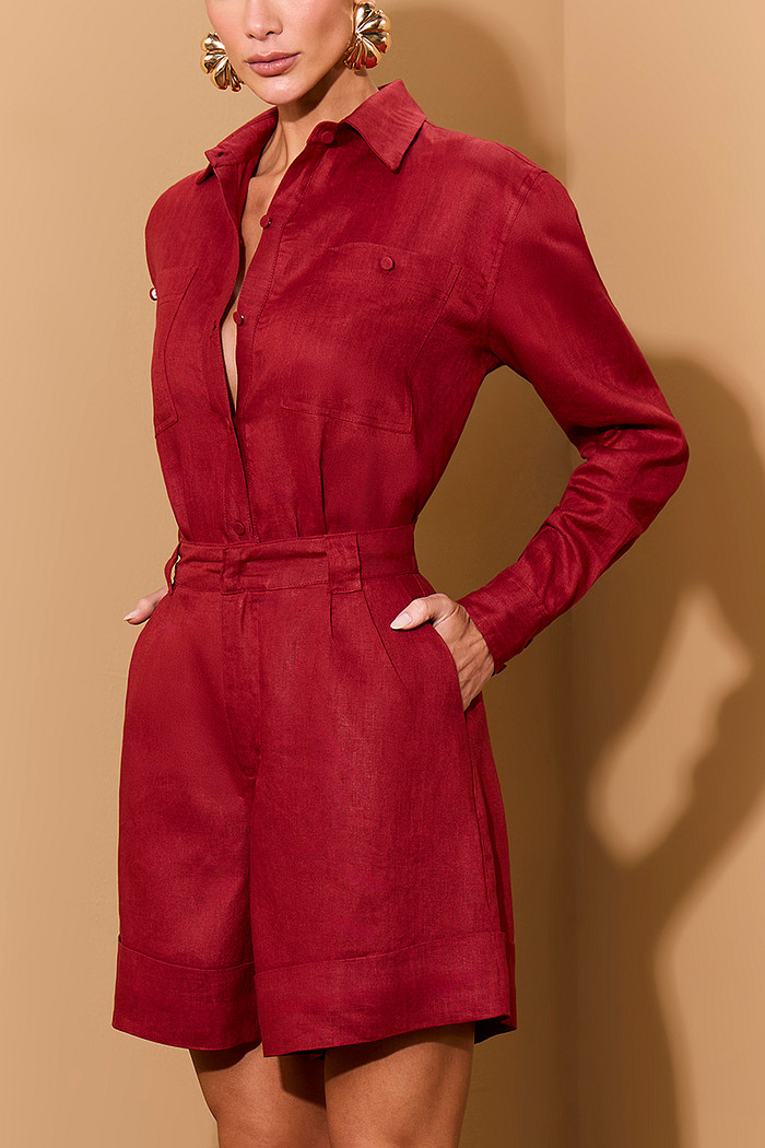 BERMUDA EM LINHO PURO