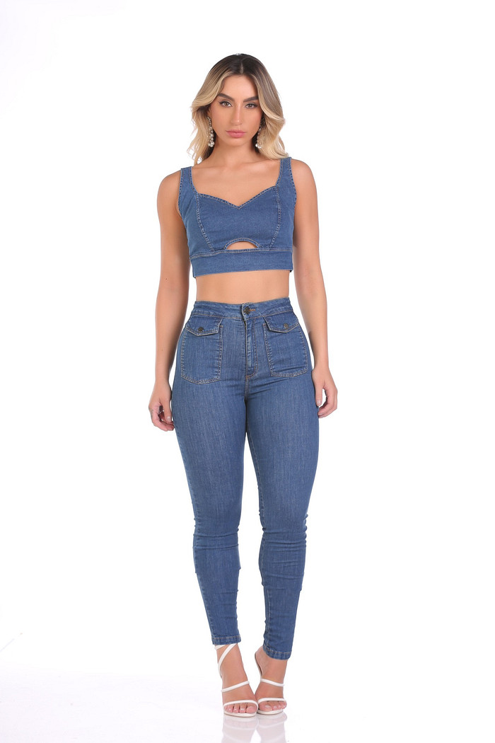 Calca Jeans High Fit Rzm 223