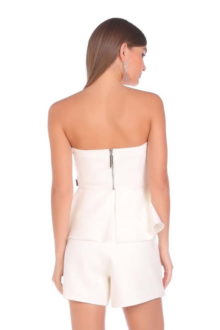 Blusa Peplum Com Bordado