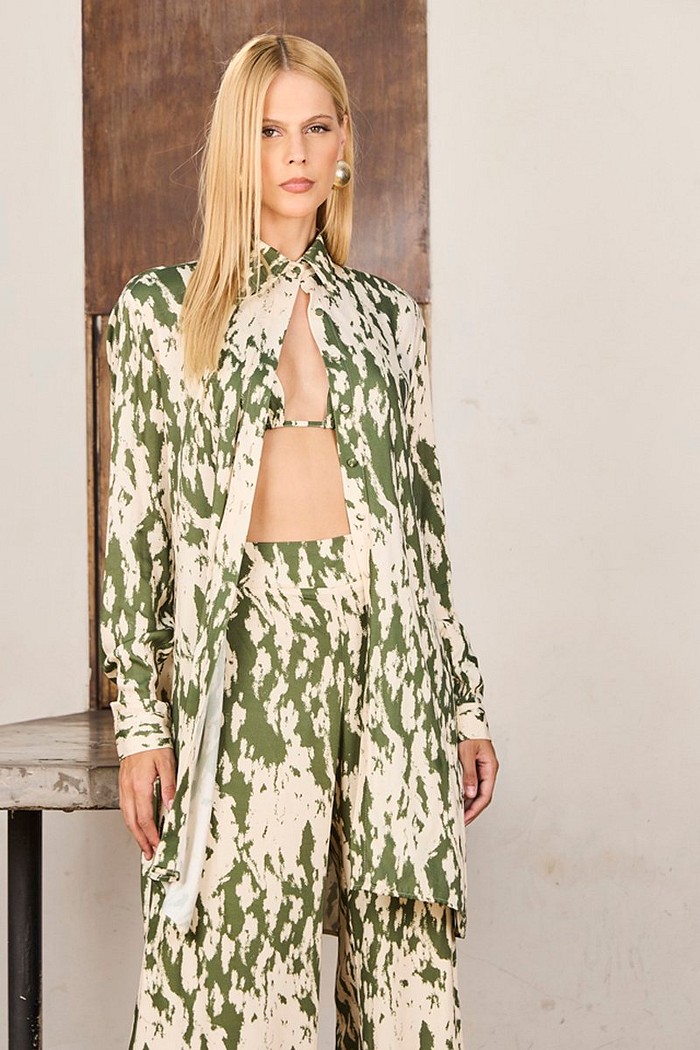 Camisa Alongada + Top Estampados