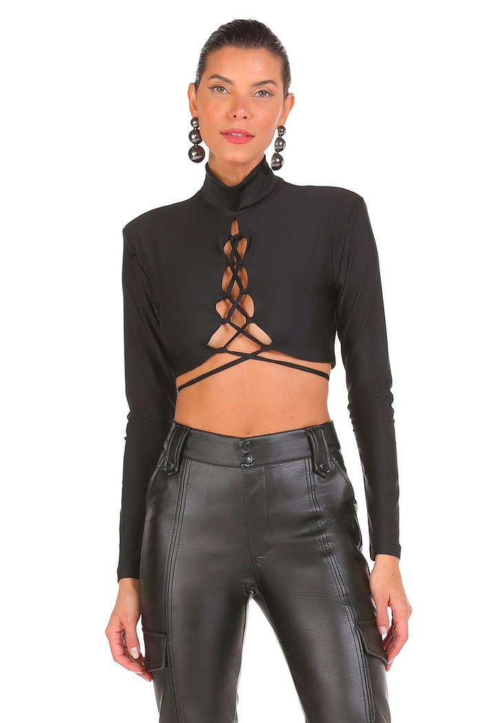 Blusa M/l Detalhe Vies Viber 123