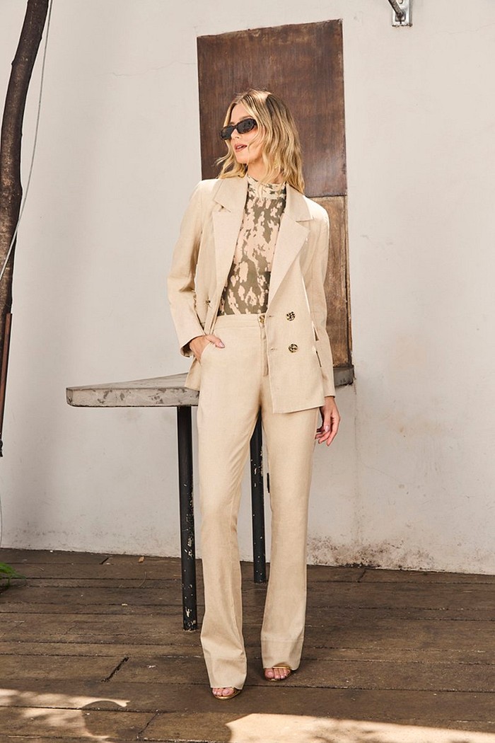 Calca Micro Flare Linho