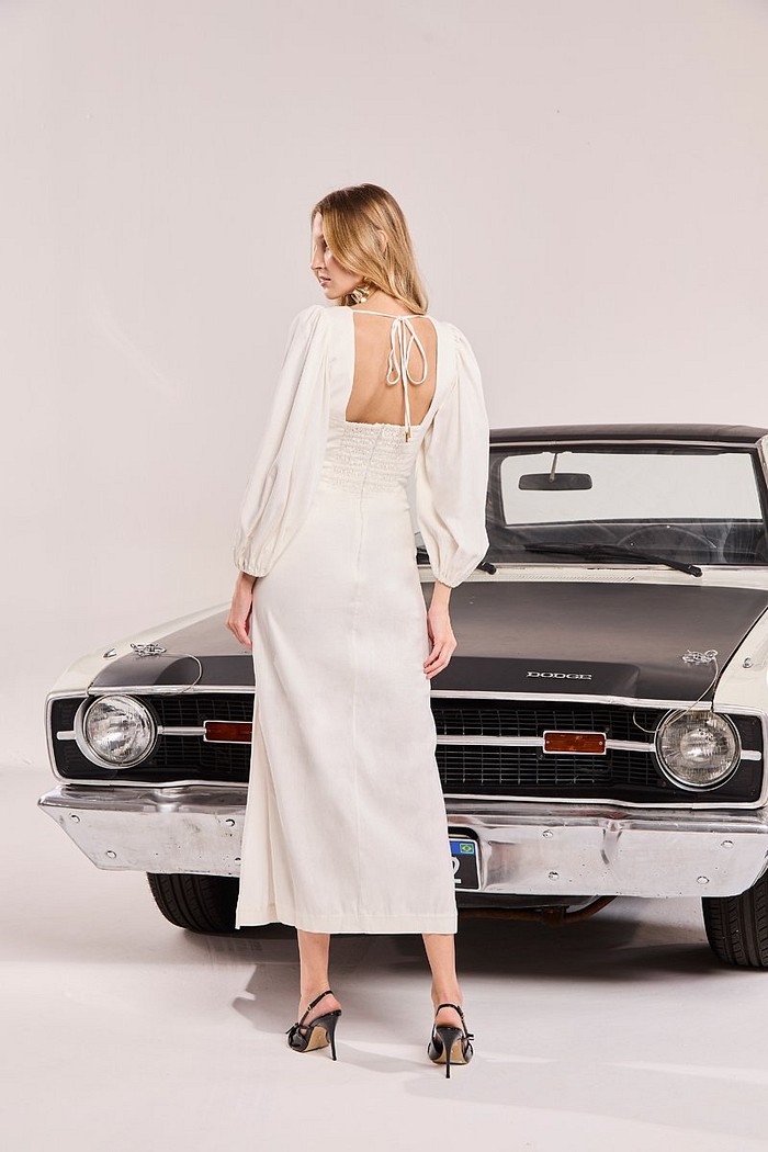 Vestido M/l De Linho