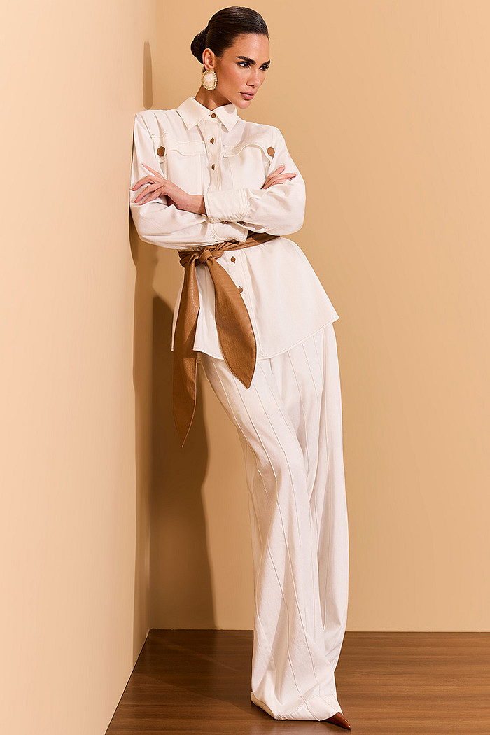 CALÇA SARJA PANTALONA NERVURAS