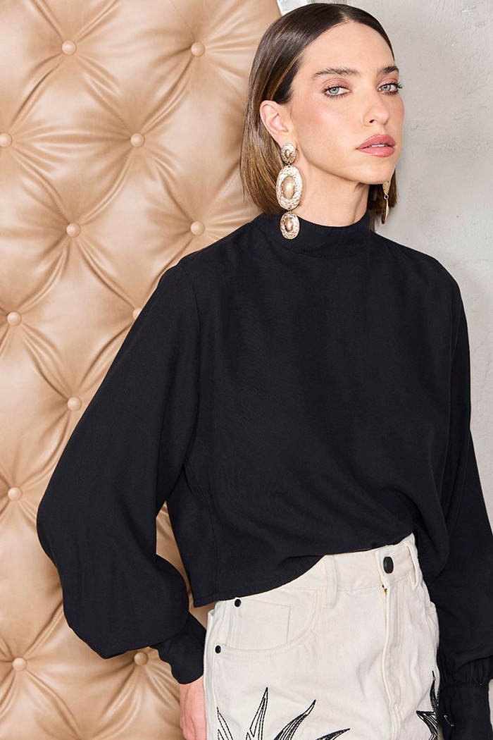 Blusa Sarja M/l Reta