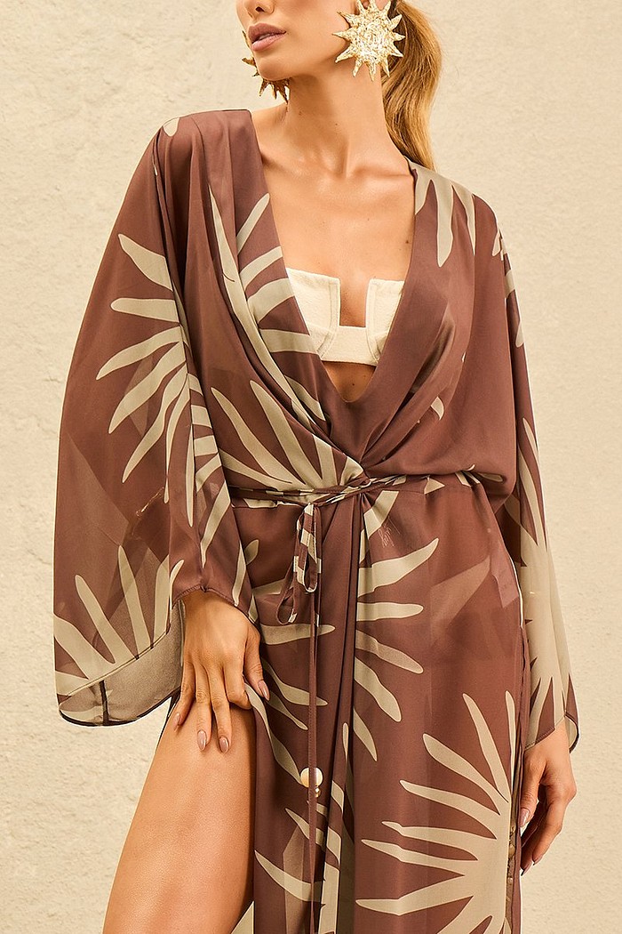 SAÍDA DE PRAIA CHIFFON ESTAMPADO