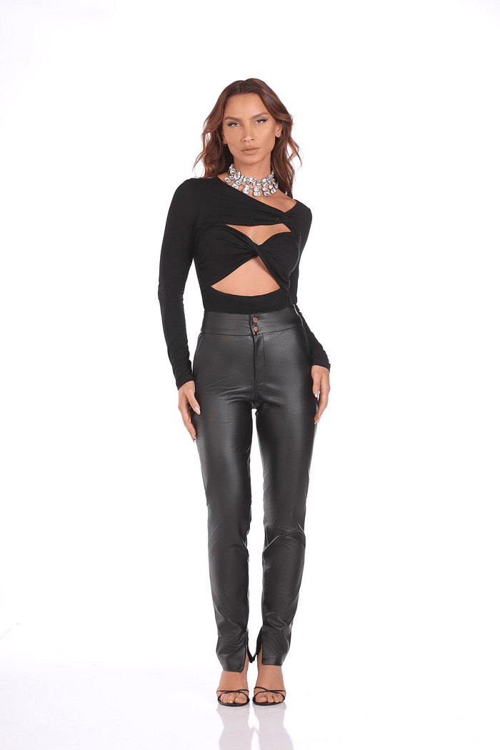 Blusa M/l Com Transpasse Torsao Luleg 223