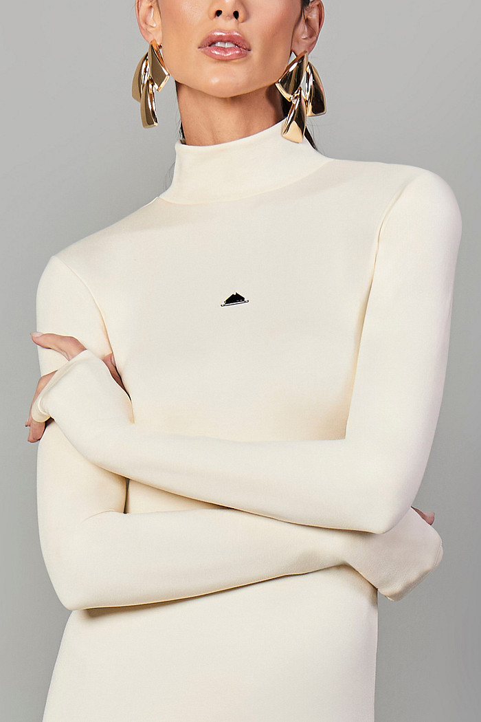 VESTIDO MANGA LONGA DE MALHA