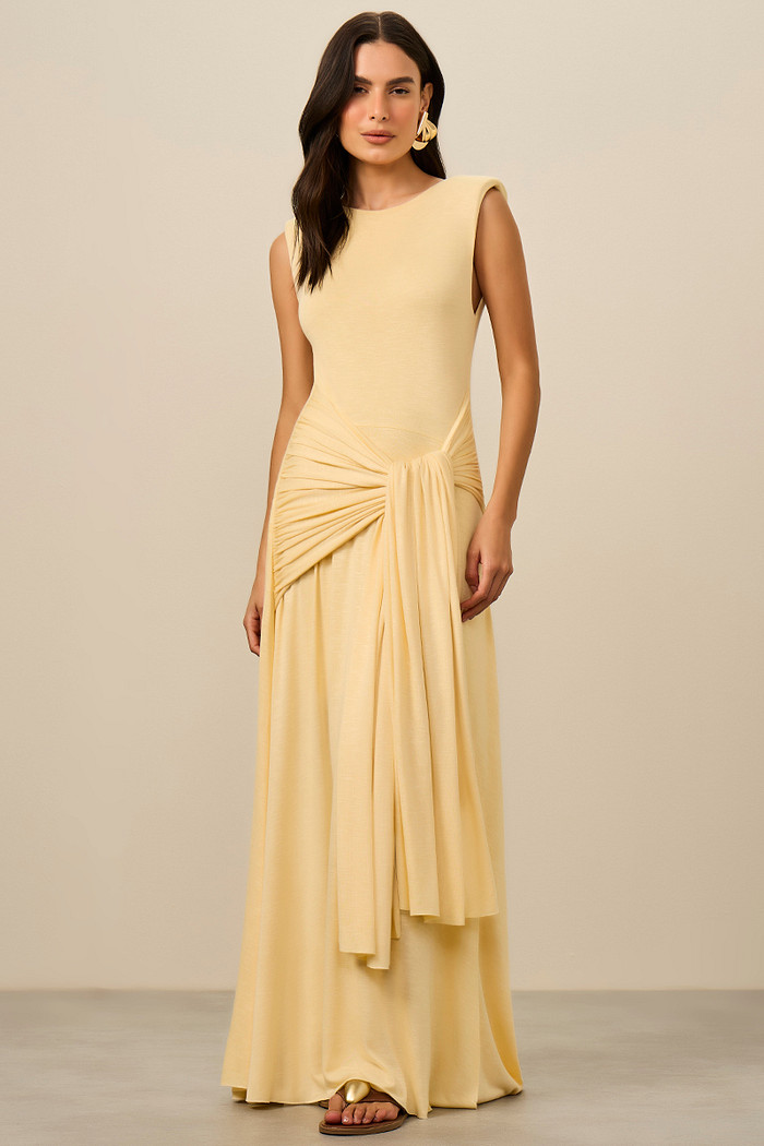 VESTIDO LONGO FLUIDO EM MALHA