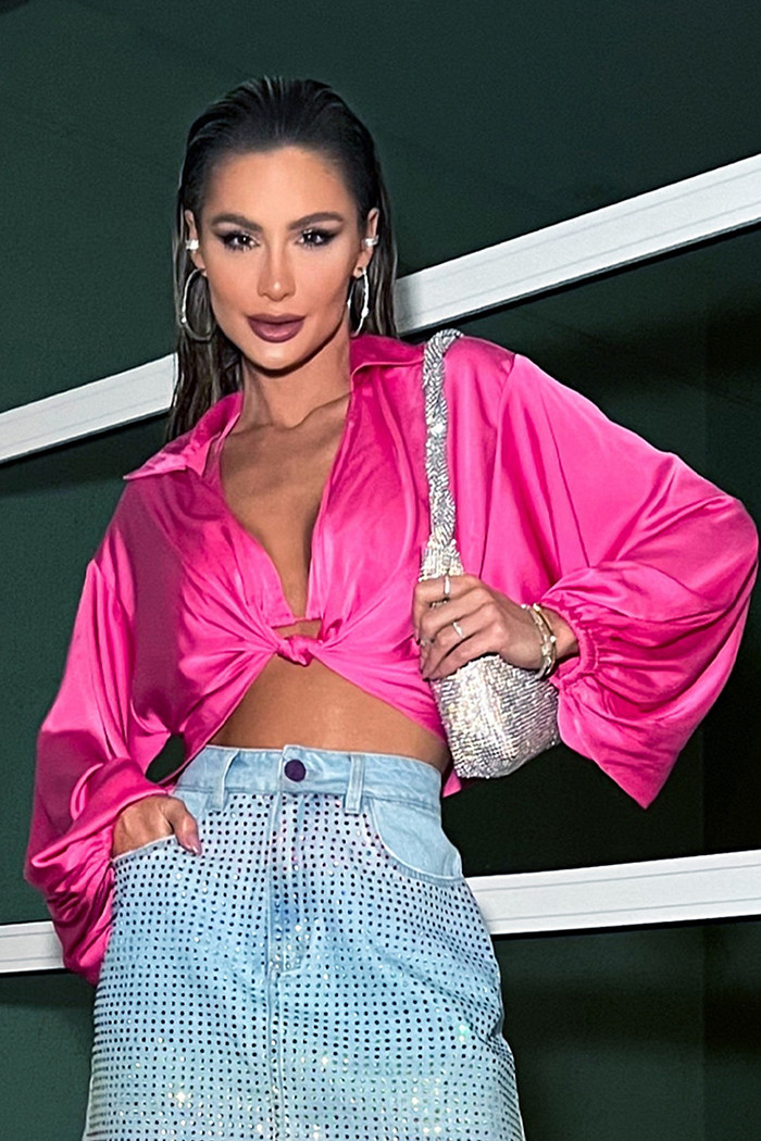 Blusa Com Top Cetim Luleg 322