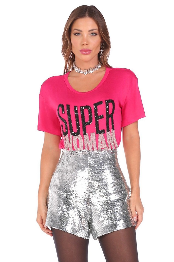 T-shirt M/c Estampa E Bordado Luleg 223