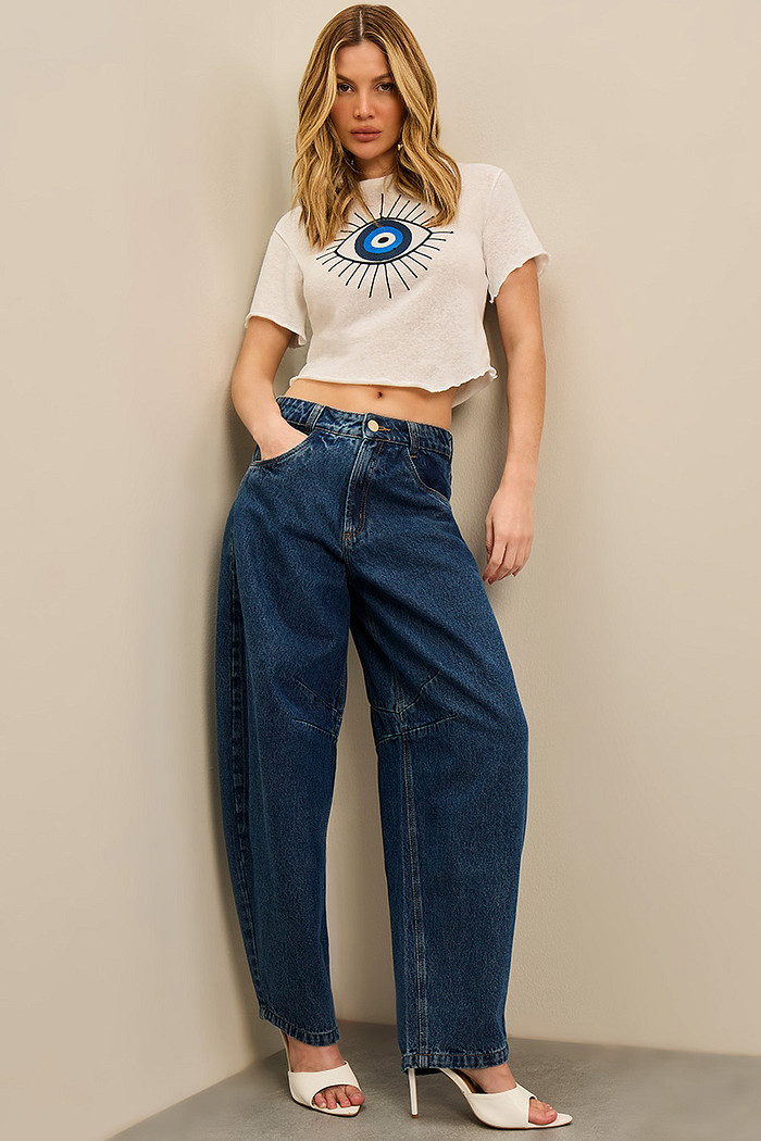 CALÇA JEANS BARREL MAXI