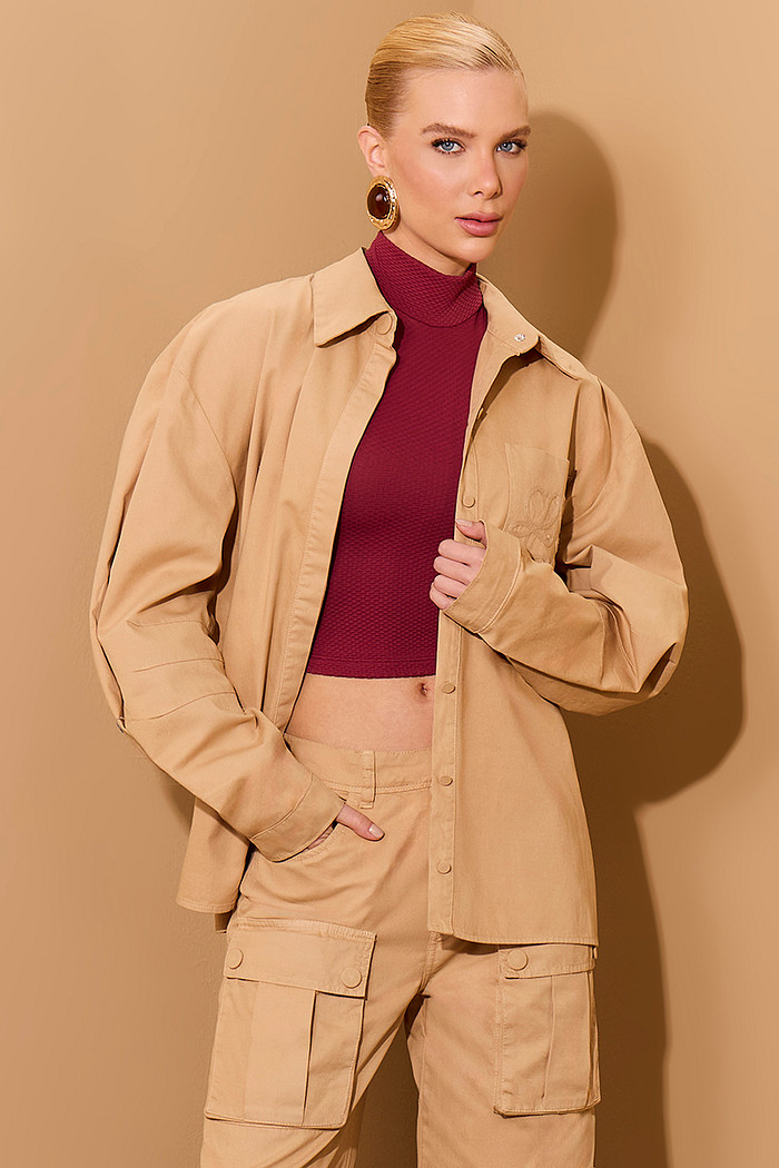 CAMISA SARJA MAX COM BORDADO