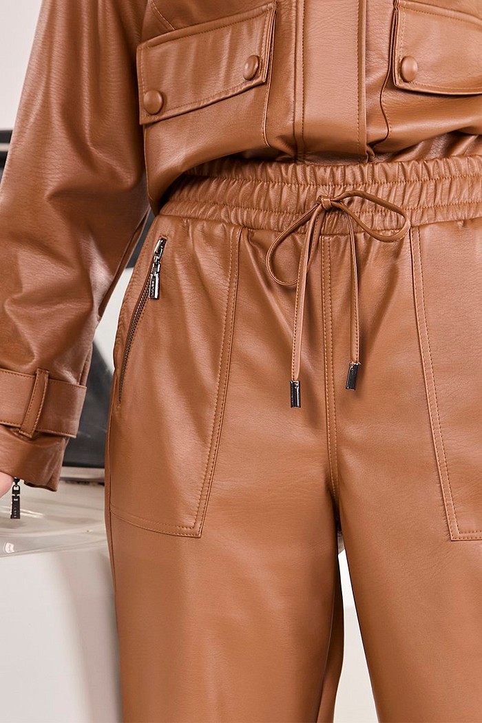 Calca Leather Fake Elastico No Cos