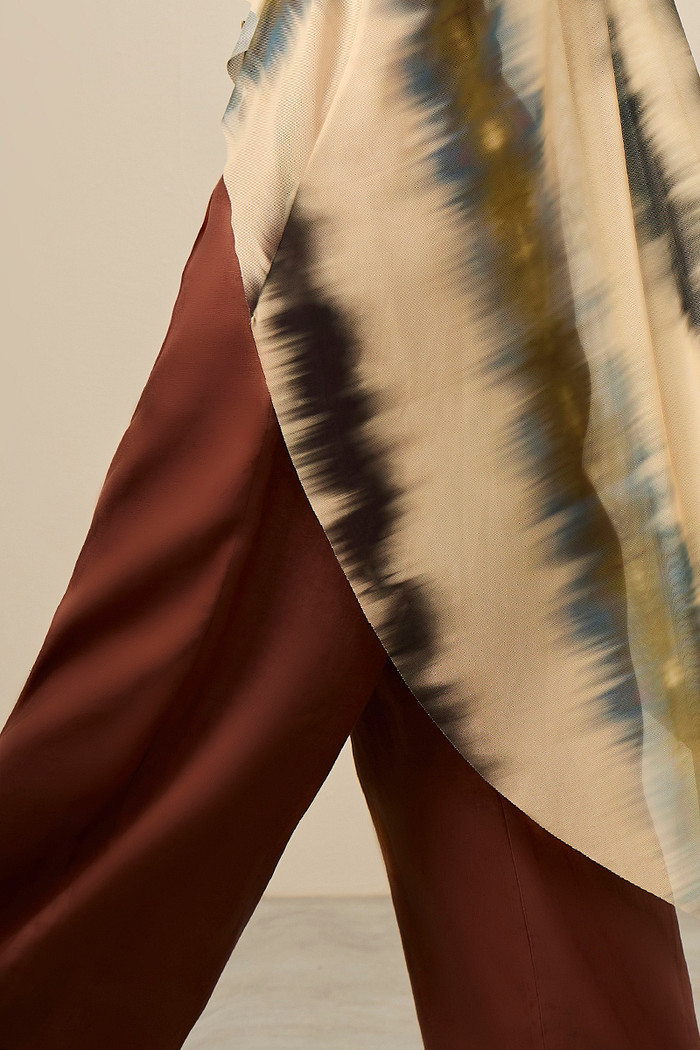 CALÇA PANTALONA EM LINHO PURO