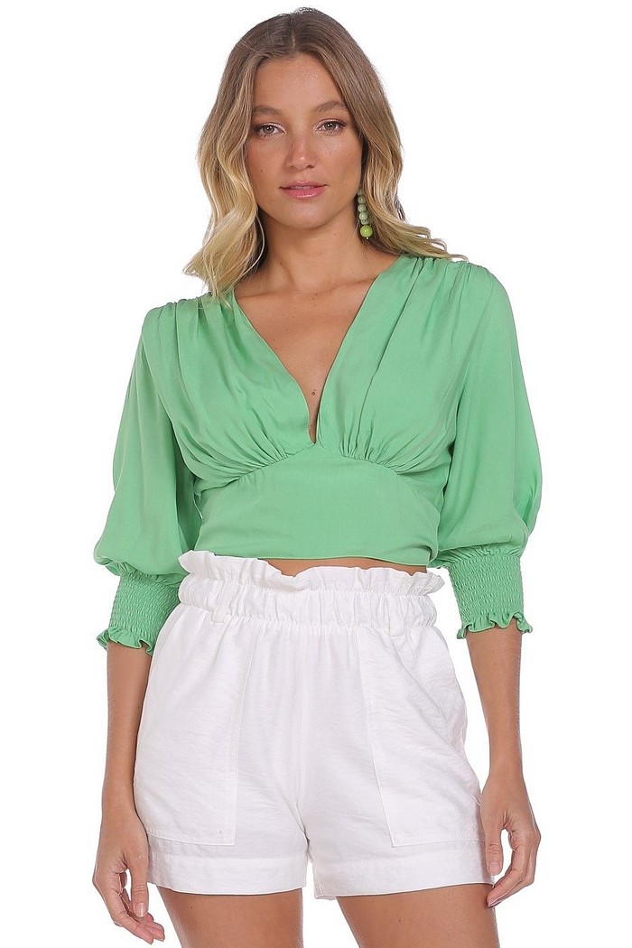 Blusa M/c Busto Franzido Viber 322