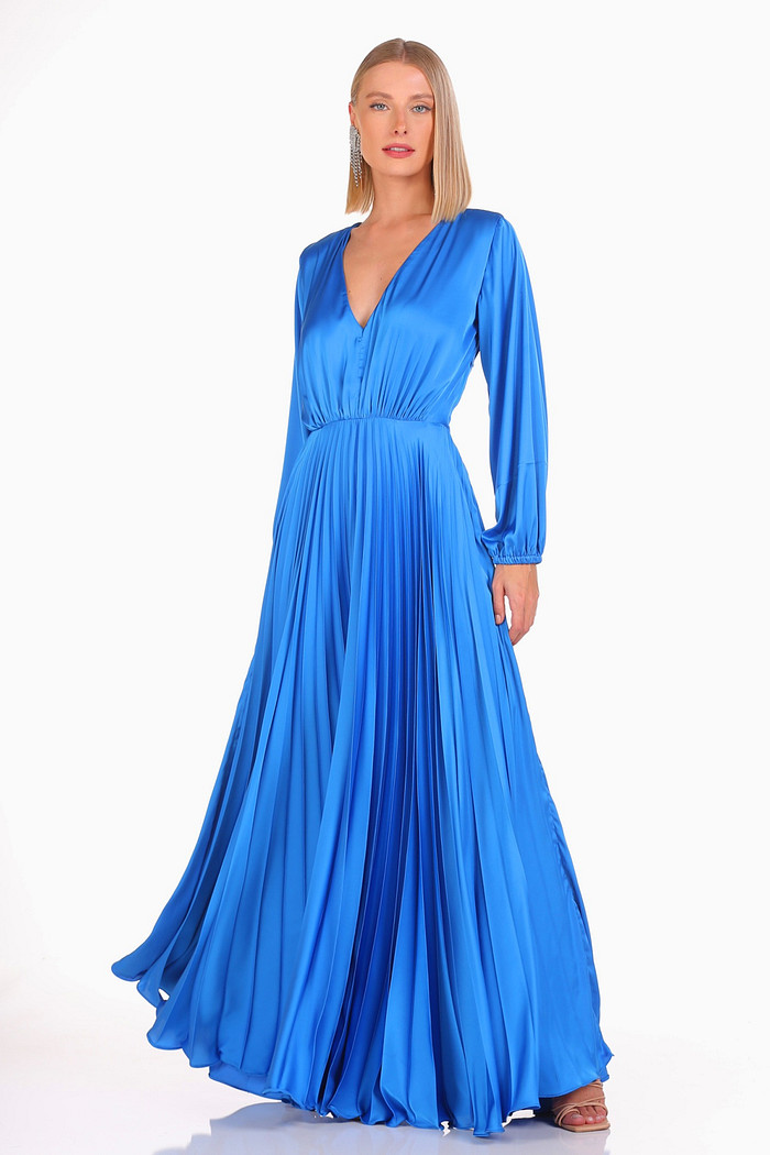 Vestido Longo Plissado Viber 123