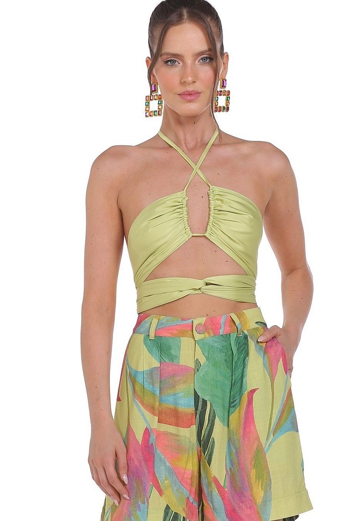 Top De Cetim Com Amarracao Viber 322