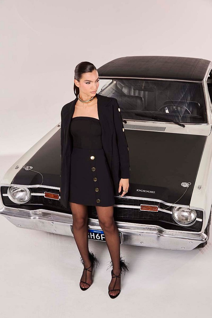 Blazer Alfaiataria Detalhe Metais