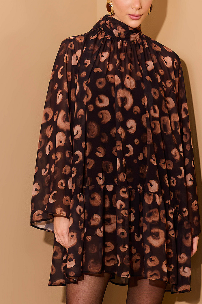 VESTIDO FLUIDO ESTAMPA REFLEXO