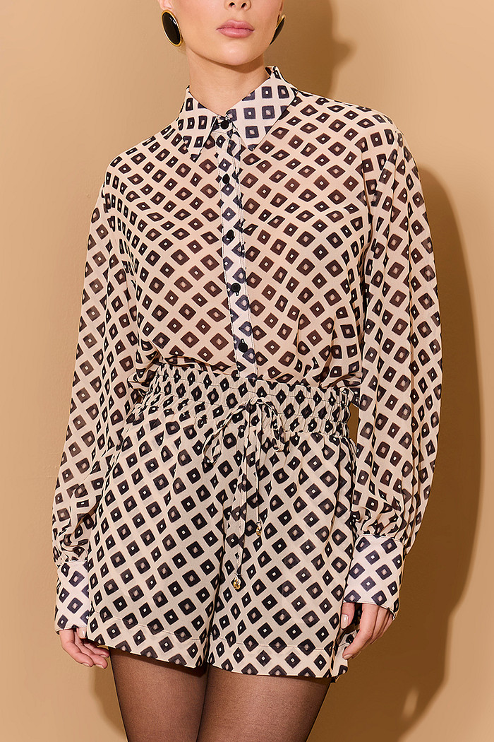 CONJUNTO CAMISA E SHORTS ESTAMPADO STREET CLASSIC