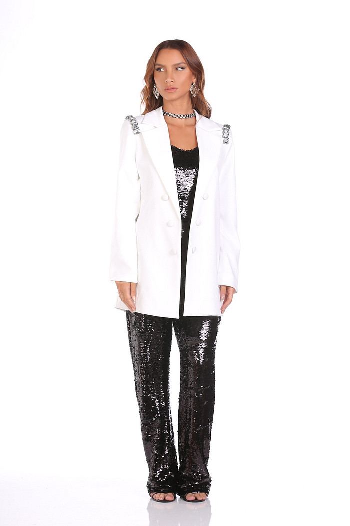 Blazer Alfaiataria Com Bordado Luleg 223