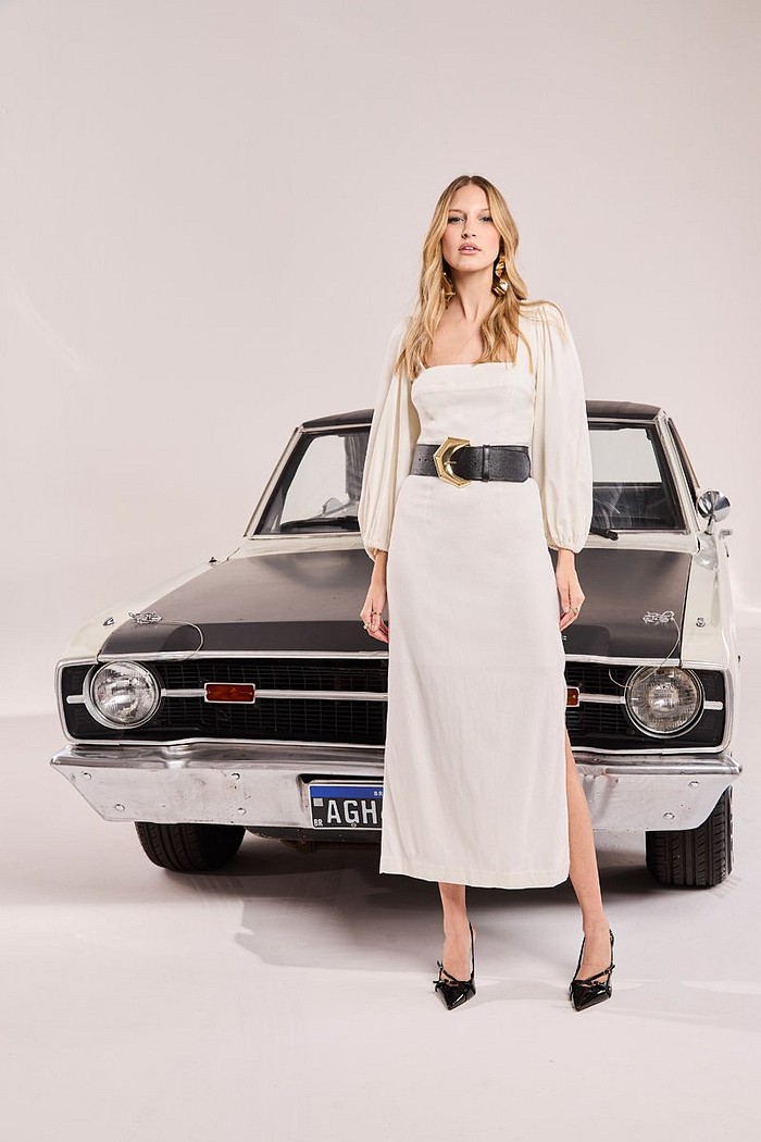 Vestido M/l De Linho