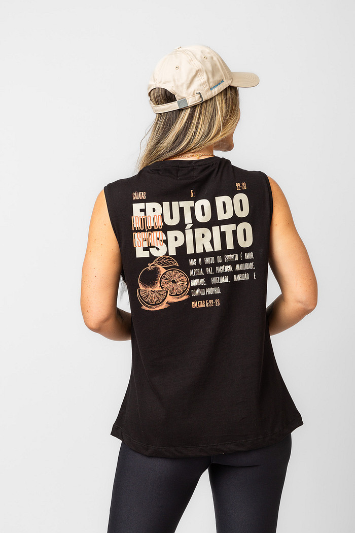 REGATA FRUTO DO ESPÍRITO PRETO