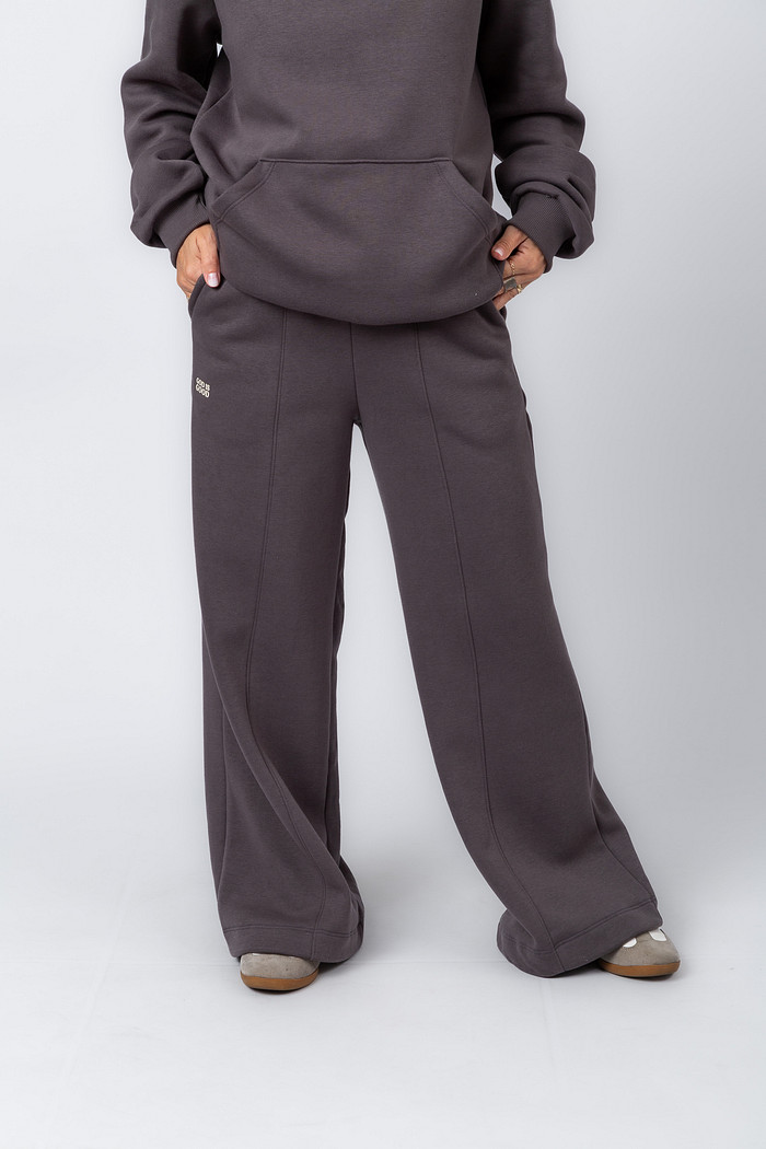 CALÇA GREY MOLETOM WIDE LEG GOD IS GOOD