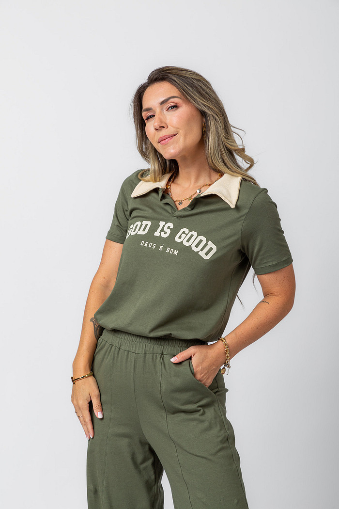 POLO DEUS É BOM VERDE