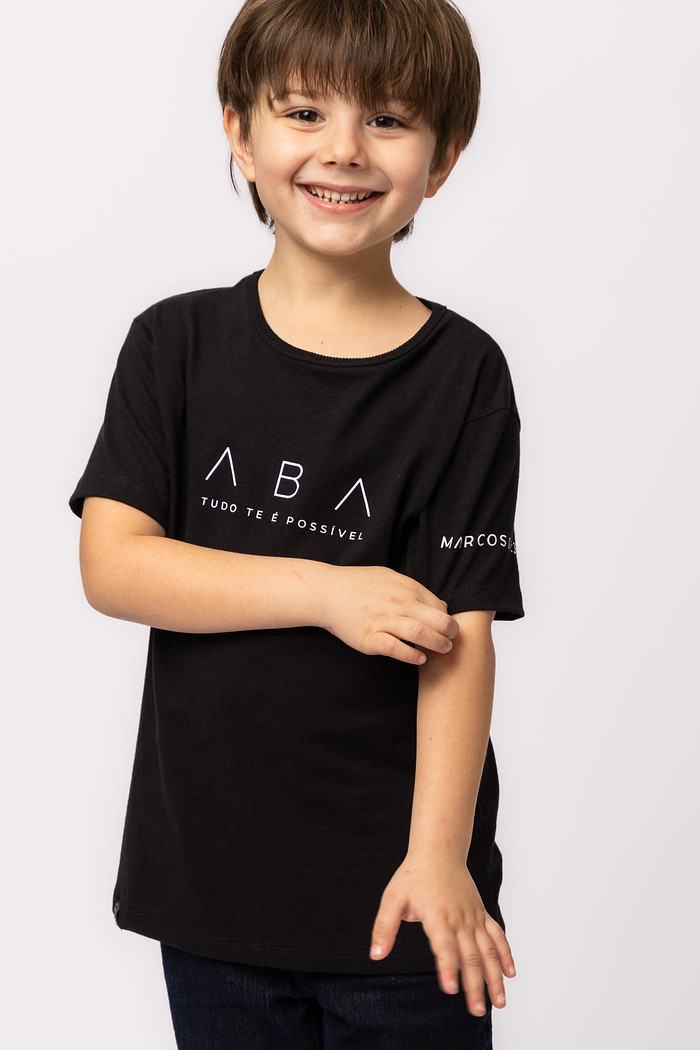 CAMISETA INFANTIL ABA PRETA