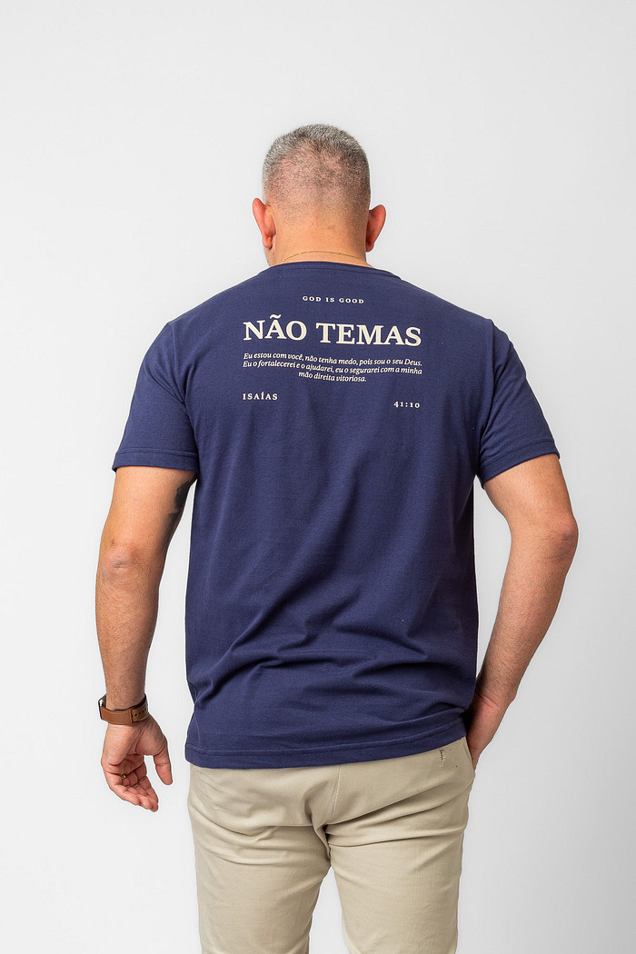CAMISETA NÃO TEMAS MARINHO