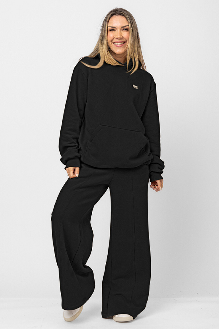 CASACO MOLETOM OVERSIZED ALL THE TIME PRETO