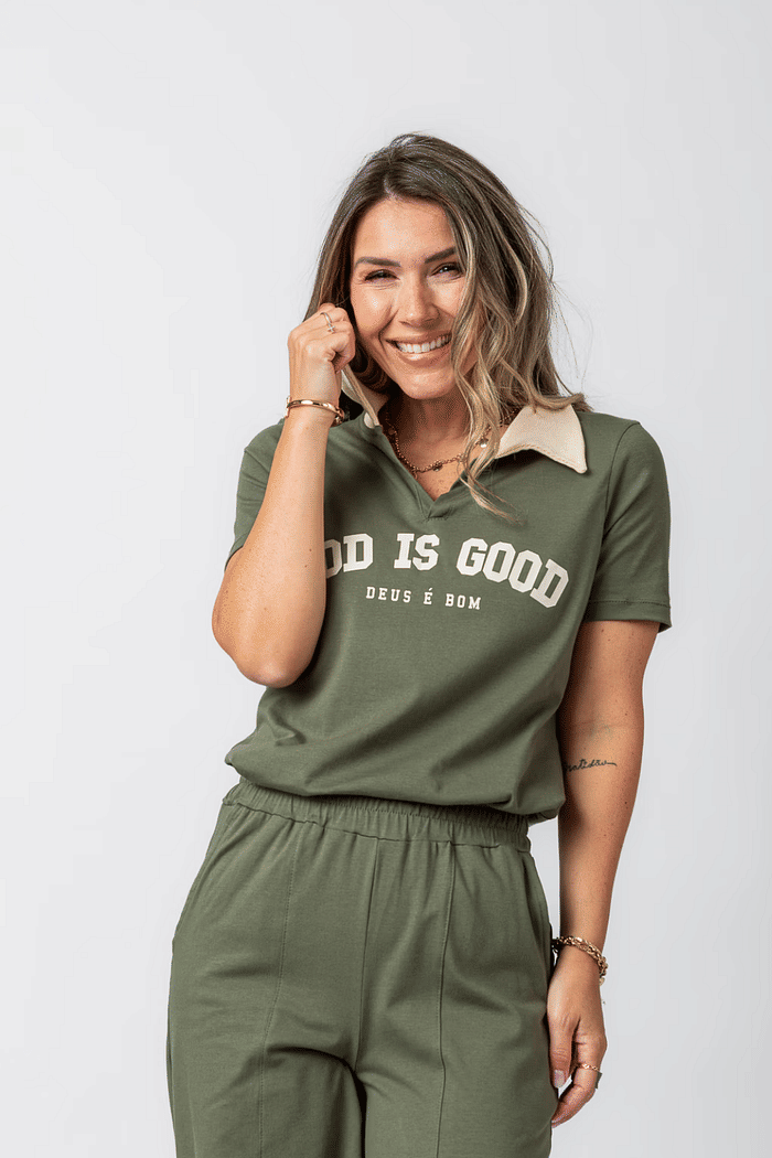 CONJUNTO ESSÊNCIA OLIVA BLUSA + CALÇA