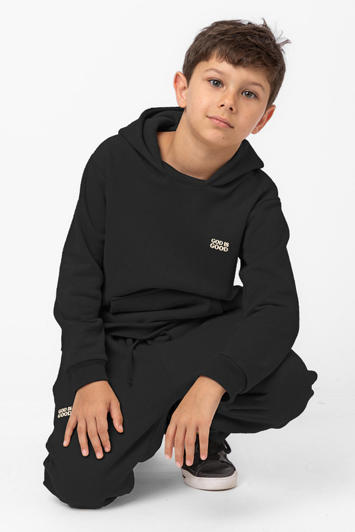 CASACO MOLETOM INFANTIL ALL THE TIME PRETO