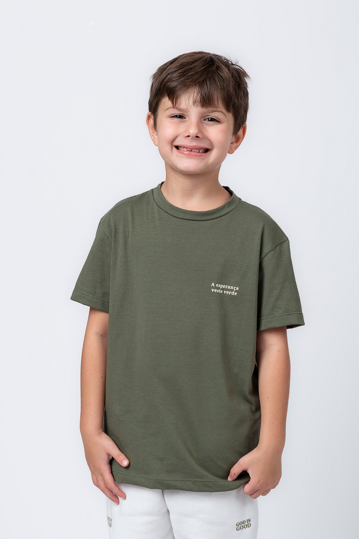CAMISETA INFANTIL ESPERANÇA VERDE