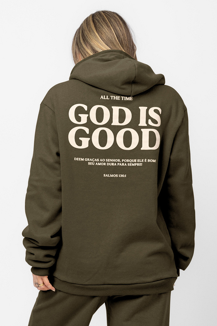 CASACO MOLETOM OVERSIZED ALL THE TIME VERDE