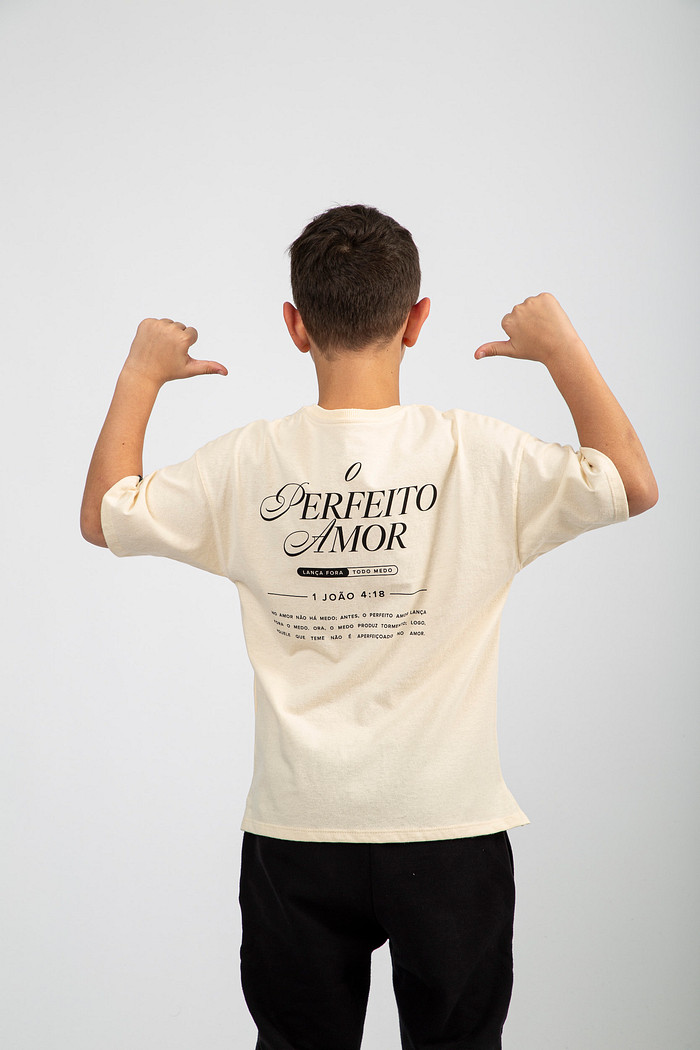 CAMISETA INFANTIL PERFEITO AMOR OFF WHITE