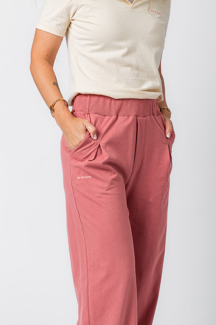 CALÇA PANTALONA GO TO GOD ROSE