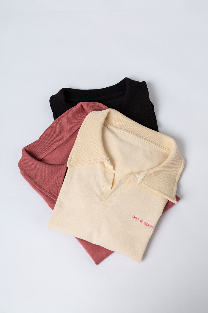 KIT 3 POLOS CLASSIC PRETA + ROSE + OFF WHITE