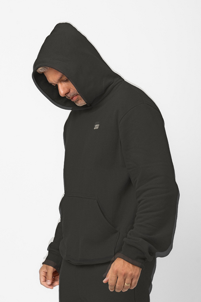 CASACO MOLETOM ALL THE TIME PRETO